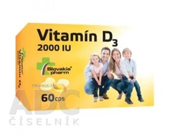 Slovakiapharm Vitamin D3 2000 IU cps mol 1x60 ks